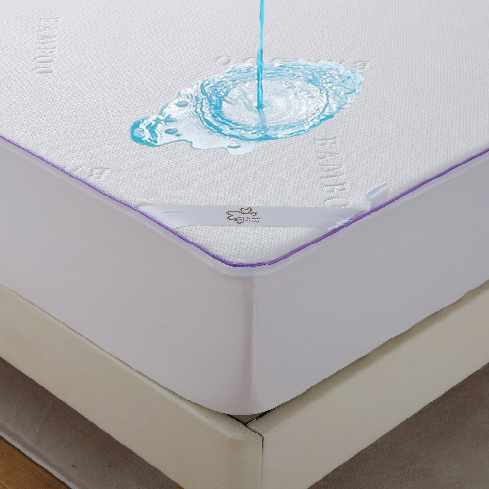 大号床垫保护套防水床垫垫可水洗竹粘胶床垫套透气无噪音床保护套 5 英寸 - 21 英寸弹性贴合深口袋-JRX-1410