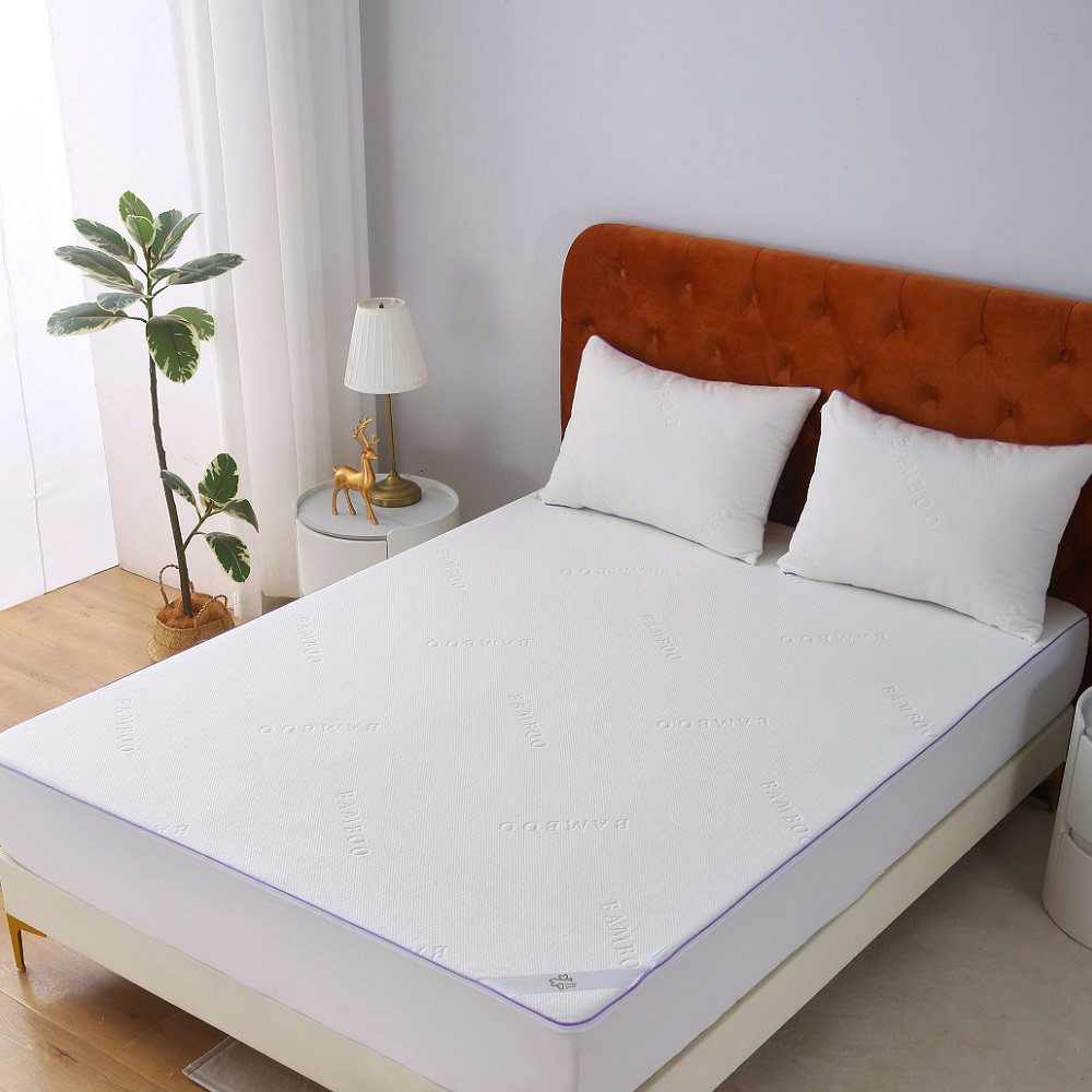 大号床垫保护套防水床垫垫可水洗竹粘胶床垫套透气无噪音床保护套 5 英寸 - 21 英寸弹性贴合深口袋-JRX-1410