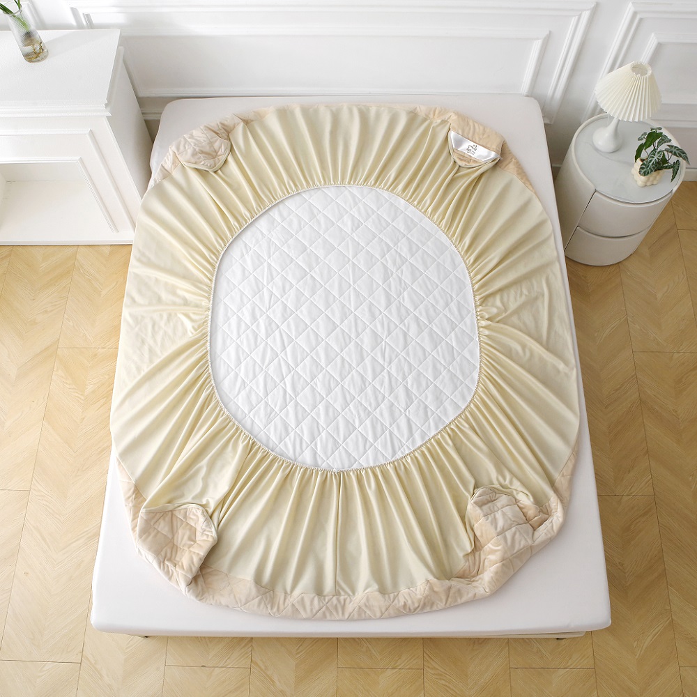 防过敏珊瑚绒防水床垫保护罩，可拉伸加州特大号床垫套，最大尺寸为 16 英寸，超柔软床罩，温暖透气床罩 