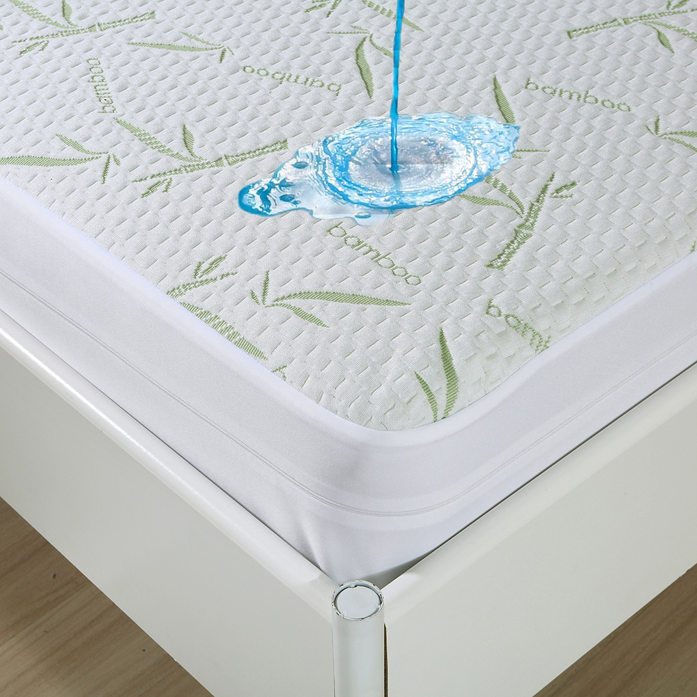 来自中国的床垫保护罩 Slumberfy 防水竹床垫套 - 高级皮肤安全，带 360° EZ 拉链，经过实验室测试的臭虫，拉链套大号尺寸（60x80 英寸）