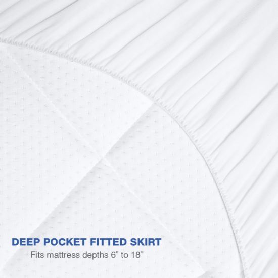 舒适的低过敏性无噪音防水床垫保护垫